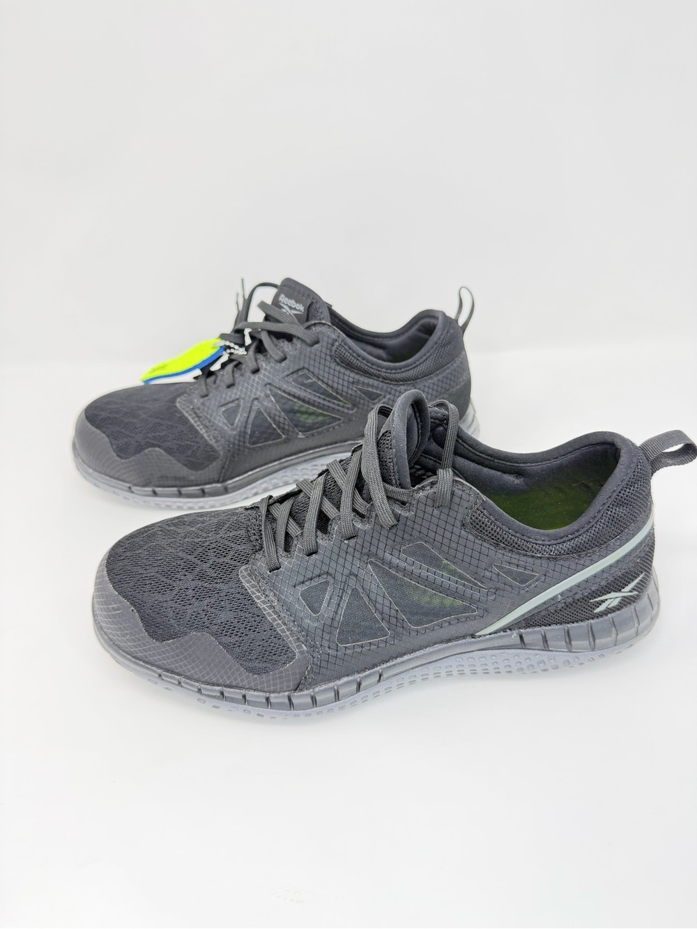 Reebok Dark Gray and Black Mesh Running Trainers